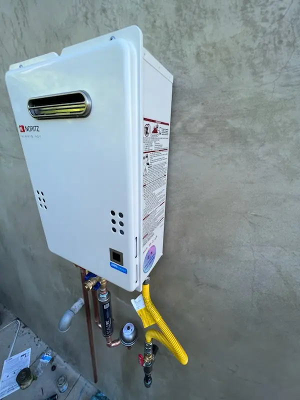 Tankless water heater installation for Sienna Vista homes